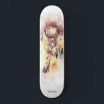 *~* Droomvanger Shaman Heilige Tribal Shamanic Persoonlijk Skateboard<br><div class="desc">* Westerne BOHO Amerikaanse Waterverf Abstracte Dream Catcher Journey met mooie veren als een sjamanistische symbool voor een Native American Spiritueel Healer of BOHEMIAM ontwerp. * . *** De kleuren zijn Roze vlek evenals Aubergine paarse en grijs. Deze op spirit gebaseerde esoterische populaire boho creative abstracte moderne dromenvanger en veren...</div>
