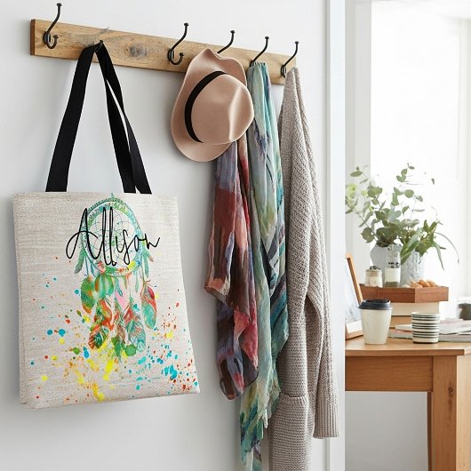 Droomvanger spat personalized tote bag