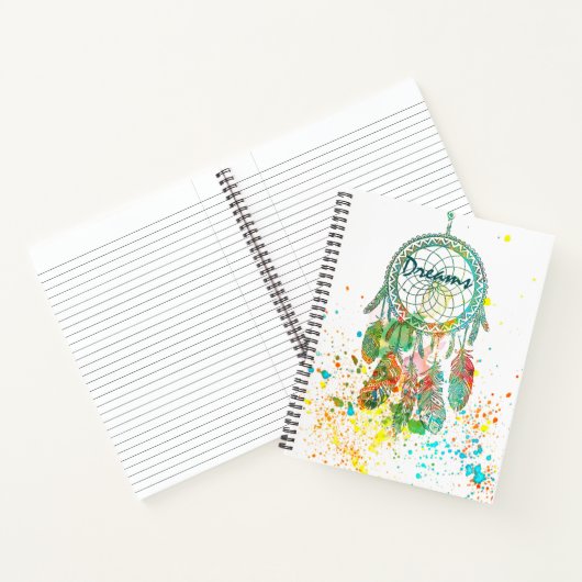 Droomvanger spatpaint notitieboek (Binnen)