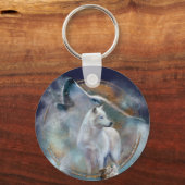 Droomvanger - Spirit Wolf Kunst Sleutelhanger (Voorkant)