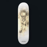 *~* Droomvanger Tribal Shaman Heilige Sjamaan Persoonlijk Skateboard<br><div class="desc">* Westerne BOHO Amerikaanse Waterverf Abstracte Dream Catcher Journey met mooie veren als een sjamanistische symbool voor een Native American Spiritueel Healer of BOHEMIAM ontwerp. * . *** De kleuren zijn Sepia, Geel, Grijs.. Deze op spirit gebaseerde esoterische populaire boho creative abstracte moderne dromenvanger en veren ontwerp zal zeer waarschijnlijk...</div>