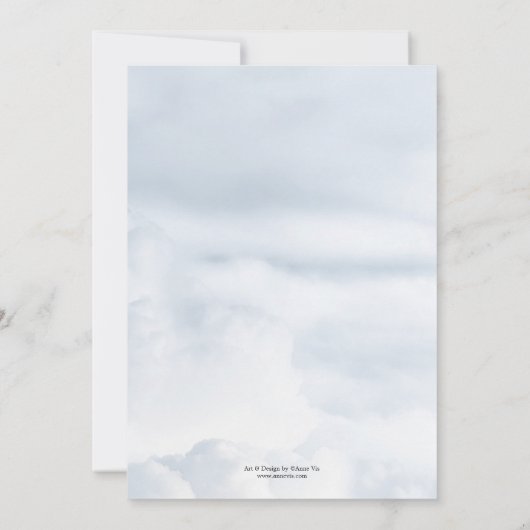 Droomvanger Trouwreceptie Alleen Stofblauw Kaart (Achterkant)