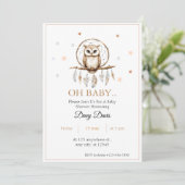 Droomvanger Uil Baby Shower Uitnodiging (Staand voorkant)