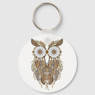 droomvanger uil, tribale droomvanger sleutelhanger