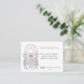 Droomvanger Veren Pastels Luier Raffle Informatiekaartje (Staand voorkant)