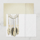 Droomvanger Vintage Textuur Huwelijksuitnodiging Uitnodiging Briefkaart (Voorkant / Achterkant)