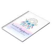 Droomvanger Waterverf Veren Rustieke Boho Chic Notitieboek (Linkerzijde)