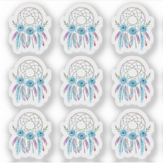 Droomvanger Waterverfveer Boho Plannerblad Sticker (Voorkant)