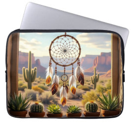 Droomvanger, Woestijncanyons, Cactussen Laptop Sleeve