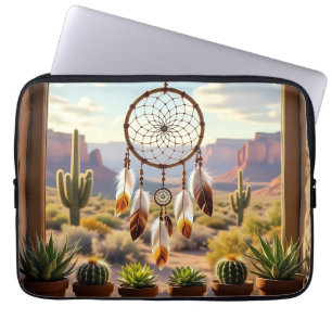 Droomvanger, Woestijncanyons, Cactussen Laptop Sleeve