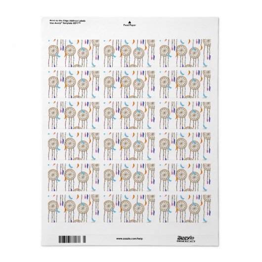 Droomvangerpatroon Etiket (Full Sheet)