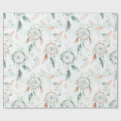 Droomvangers en veren pastel cadeaupapier (Vlak)