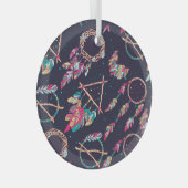 Droomvangers:  naadloos patroon. glas ornament (Voorkant Rechts)