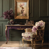 Droomveld, Vrouw & Parasol Stof Violet Tissuepapier