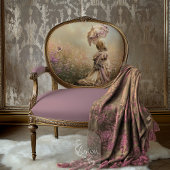 Droomveld, Vrouw & Parasol Stof Violet Tissuepapier