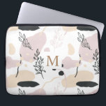 Droomvelden | Monogram laptophoes Laptop Sleeve<br><div class="desc">Ons collectie van de Gebieden van Dreams kenmerkt moderne illustraties van de waterverf en lay-out die aan handgeschreven douanemanuscript en elegante doopvonten worden gekoppeld. Florale illustraties in room, zwart en sappig groen zijn zeer modern en elegant, net zoals achtergronden in dezelfde kleuren. Dit collectie bevat objecten die voorbij de trouwsuite...</div>