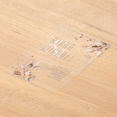 Droomvezel Wedding Blush Pink ID817 Acryl Uitnodigingen (Laagn)