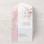 Droomvezel Wedding Blush Pink ID817 All In One Uitnodiging (Buitenkant)