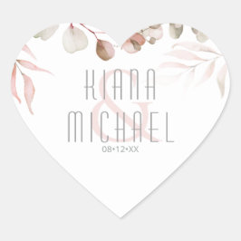 Droomvezel Wedding Blush Pink ID817 Hart Sticker