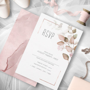 Droomvezel Wedding Blush Pink ID817 RSVP Kaartje
