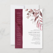 Droomvlies Rehearsal Dinner Burgundy ID817 Kaart (Voorkant)