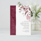 Droomvlies Rehearsal Dinner Burgundy ID817 Kaart (Staand voorkant)