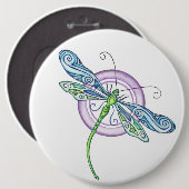 Droomvlinder Ronde Button 6,0 Cm (Voorkant /achterkant)
