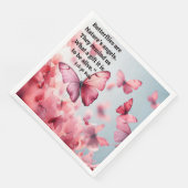 Droomvlindervouwen Servet Roze (Hoek)
