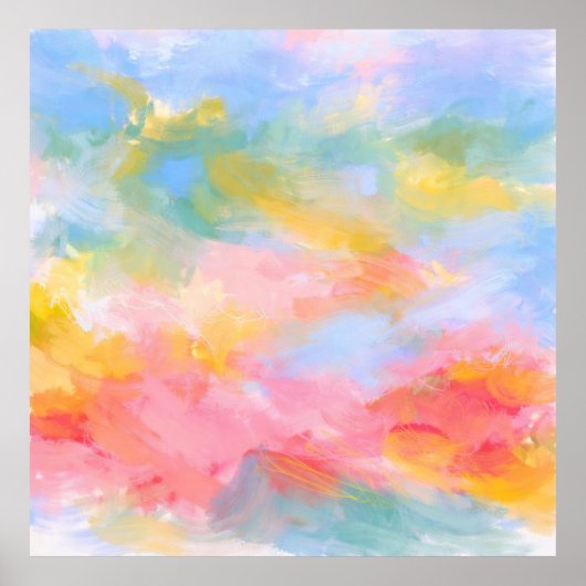 Droomvluchten van Suikerspin | Abstracte Hemelprin Poster (Voorkant)