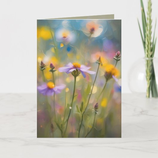 Droomvolle Wilde Bloemen Kaart (Voorkant)