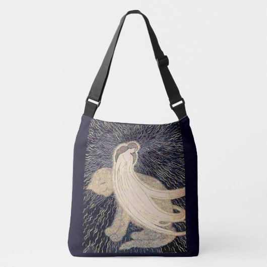 droomvrouw en kat crossbody tas (Voorkant)