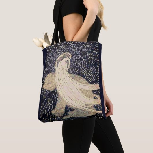 droomvrouw en kat tote bag (Dichtbij)