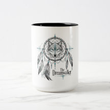 Droomwandelaar Wolf Droomvanger Kunst Zwart en Tur