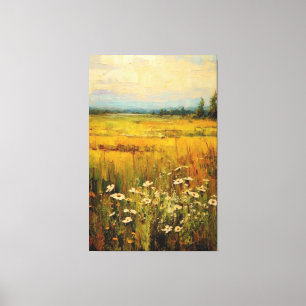 Droomweide van Wildbloemen Olieverfschilderij op C Canvas Afdruk