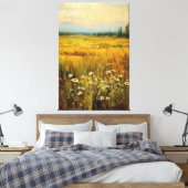 Droomweide van Wildbloemen Olieverfschilderij op C Canvas Afdruk (Insitu (Slaapkamer))