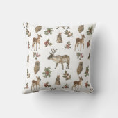 Droomwereld Bosdieren Groene Patronen Kussen (Achterkant)