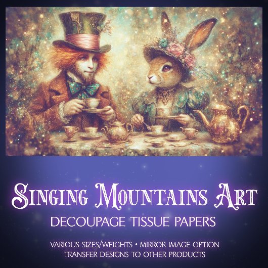 Droomwereld theepartij in Victoriaanse stijl decou Tissuepapier