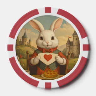 Droomwit Konijnenharten Betoverde Wonderland Poker Chips