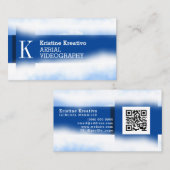 Droomwolken met strepen visitekaartje (Voorkant / Achterkant)