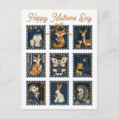 Droomwoud Dieren Stempels Moederdag Briefkaart (Voorkant)