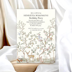 Droomwoud Dieren Watercolor Verjaardag Kaart