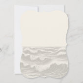 Droomy Blue Beach bruiloft uitnodiging (Achterkant)