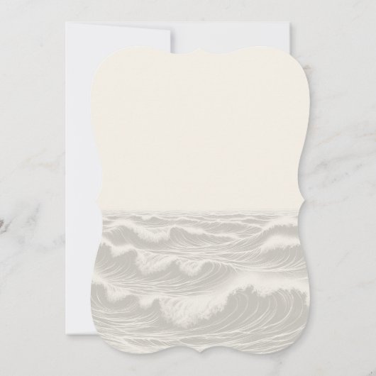 Droomy Blue Beach bruiloft uitnodiging (Achterkant)