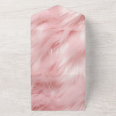 Droomy Blush Roze Dierenbont Bruiloft All In One Uitnodiging (Buitenkant)