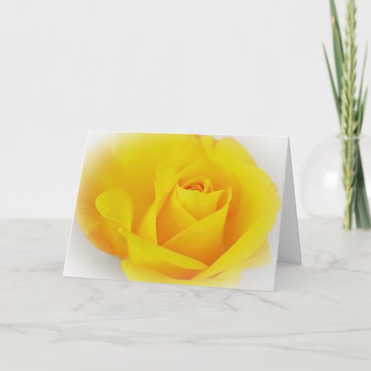 Droomy Bright Yellow Rose Art Note Kaart (Voorkant)