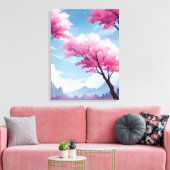 Droomy Cherry Blossoms Canvas Kunst (Insitu (Woonkamer))