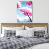 Droomy Cherry Blossoms Canvas Kunst (Insitu (Slaapkamer))