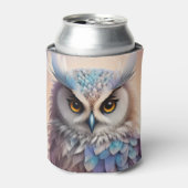 Droomy Fantasy Uil Zachte Pastel Kleuren Blikjeskoeler (Blikje Voorkant)