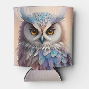 Droomy Fantasy Uil Zachte Pastel Kleuren Blikjeskoeler
