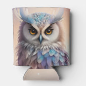 Droomy Fantasy Uil Zachte Pastel Kleuren Blikjeskoeler (Achterkant)